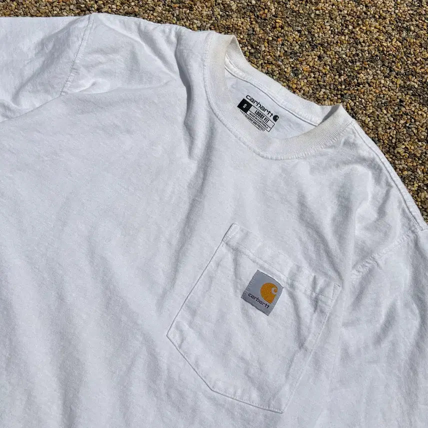 [BUNJANG] Carhartt White Short Sleeve T-Shirt (Size M) / 칼하트(Carhartt) 화이트 반팔 티셔츠