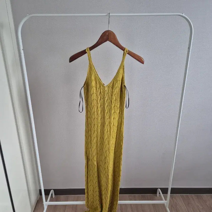 [BUNJANG] Mustard Color Knit Long Dress / 머스타드 컬러 니트 롱 원피스