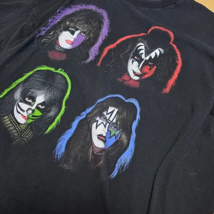 [BUNJANG] Kiss Band 90s Vintage T-Shirt XL Black / 90s kiss 키스티셔츠 xl