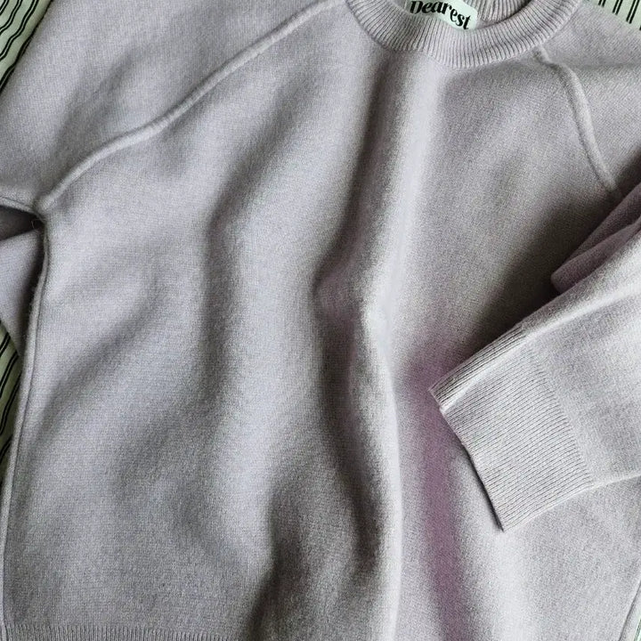 [BUNJANG] Dearlist Round Neck Knit Lavender / 디어리스트 라운드넥 니트 라벤더