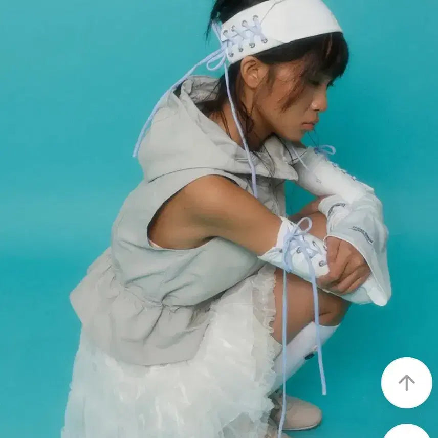 [BUNJANG] Freqyyoung Ribbon Ballet Arm Sleeves / (덤O 원가 5.9 택O) Freqyyoung 팔토시 암슬리브 리본발레