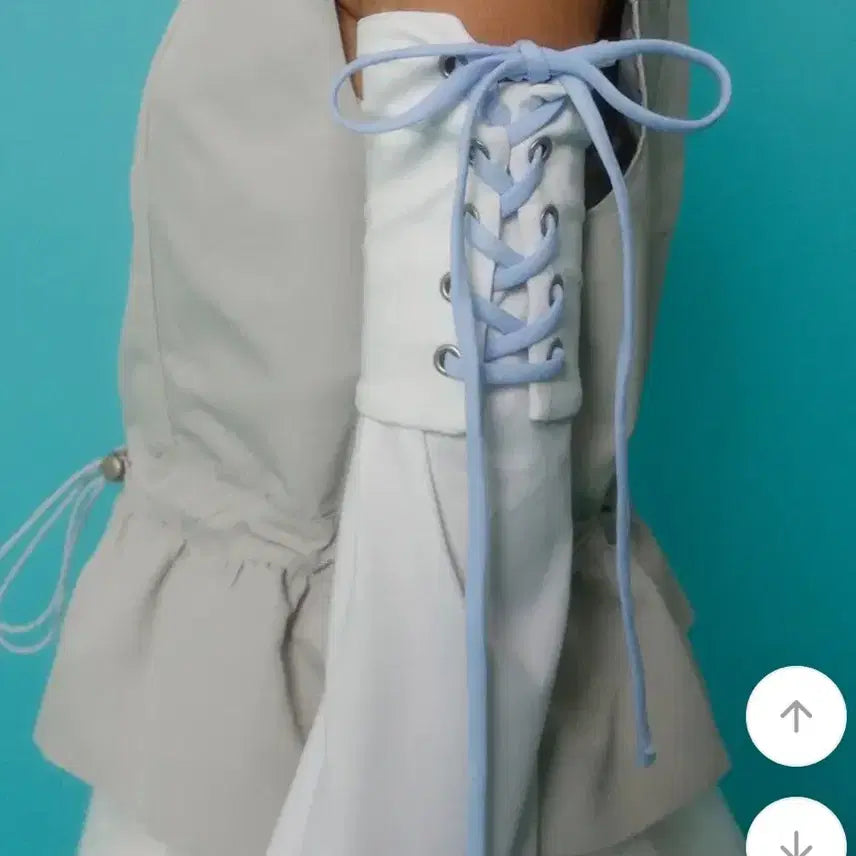 [BUNJANG] Freqyyoung Ribbon Ballet Arm Sleeves / (덤O 원가 5.9 택O) Freqyyoung 팔토시 암슬리브 리본발레