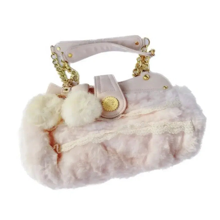 [BUNJANG] LIZLISA Pink Pom Pom Bag / 리즈리사 핑크 폼폼 가방