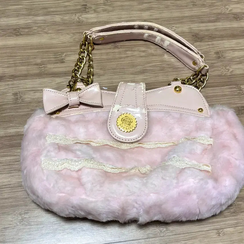 [BUNJANG] LIZLISA Pink Pom Pom Bag / 리즈리사 핑크 폼폼 가방