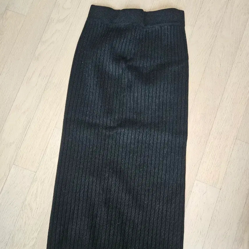 [BUNJANG] Black Ribbed Knit Skirt / 블랙 골지 니트 스커트