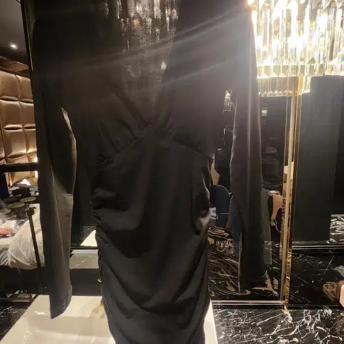 [BUNJANG] Black Shirring Dress / 블랙 셔링 원피스