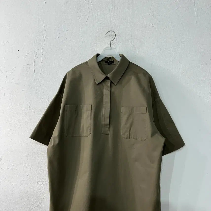 [BUNJANG] Theory Short Sleeve Shirt Dress XL / 띠어리 반팔 셔츠원피스 XL