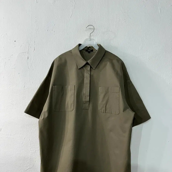 [BUNJANG] Theory Short Sleeve Shirt Dress XL / 띠어리 반팔 셔츠원피스 XL