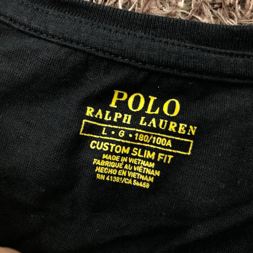 [BUNJANG] Polo Ralph Lauren Pony Black Short Sleeve T-Shirt / L 폴로 랄프로렌 포니 블랙 반팔 티셔츠