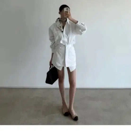 [BUNJANG] White Shirt Dress / 셔츠원피스