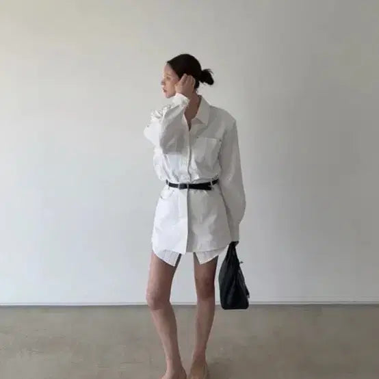 [BUNJANG] White Shirt Dress / 셔츠원피스