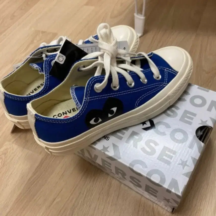 [BUNJANG] Comme des Garçons Converse Sneakers Blue / 꼼데가르송 컨버스 스니커즈 블루