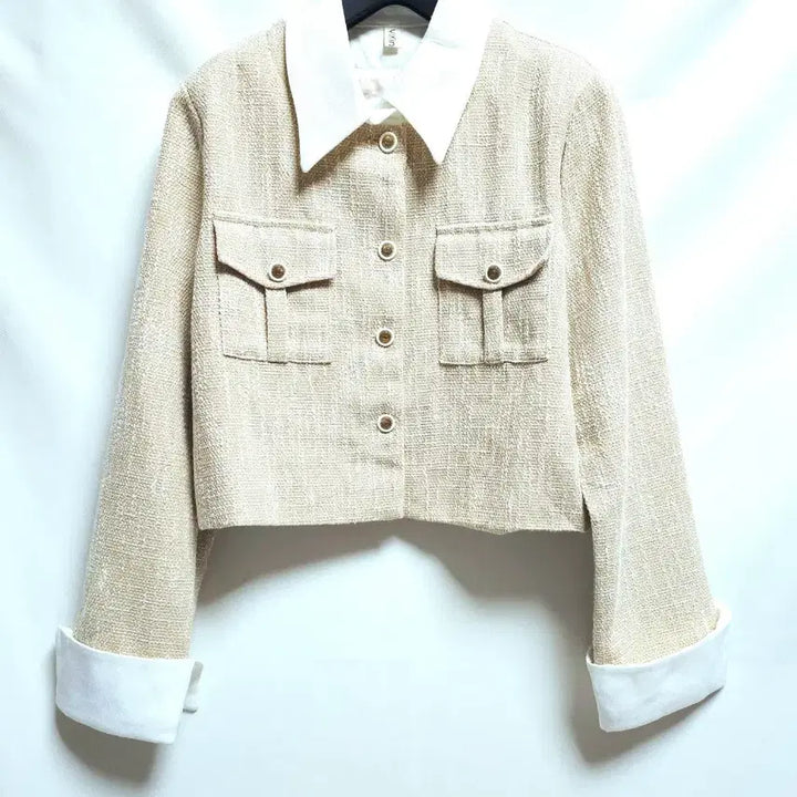 [BUNJANG] Thin Tweed Jacket Light Beige / 얇은 트위드 자켓 연베이지