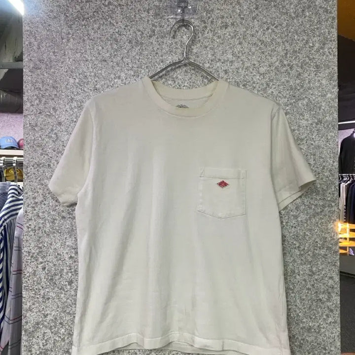 [BUNJANG] DANTON Pocket Short Sleeve T-shirt White / 단톤 포켓 반팔 티셔츠 화이트 B4762