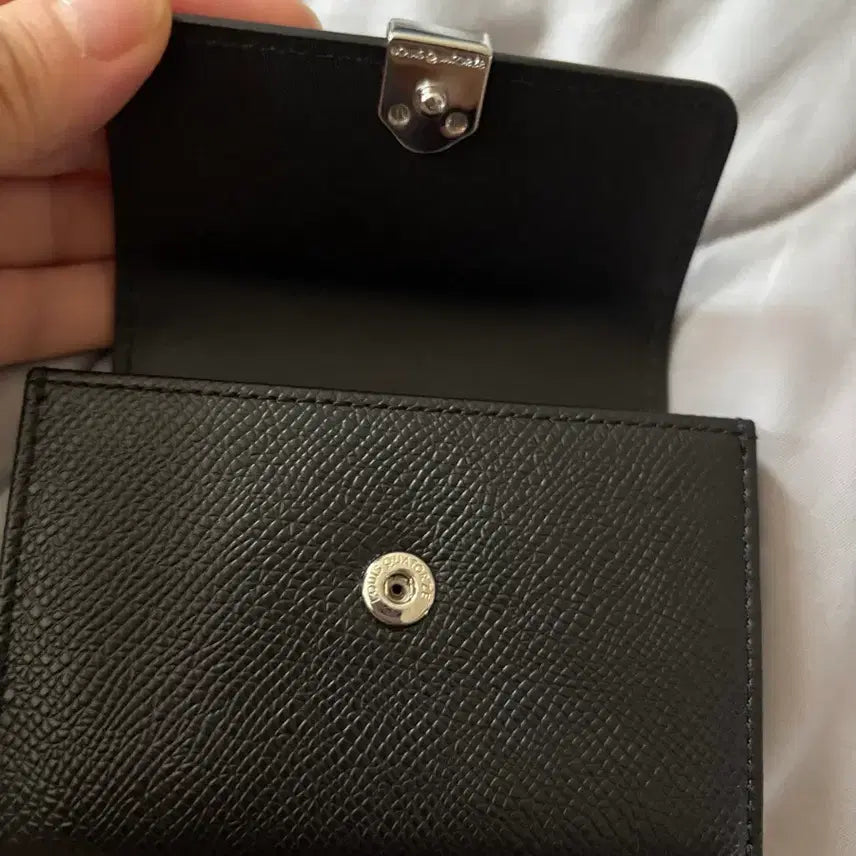 [BUNJANG] Louis Quatorze Black Leather Card Holder / 루이까또즈 블랙 카드지갑