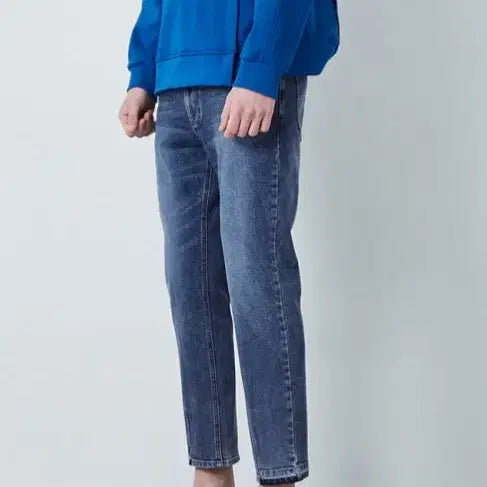 [BUNJANG] Time Homme Light Wash Cropped Denim Pants Size 78 / 타임 옴므 연청  크롭 데님 팬츠