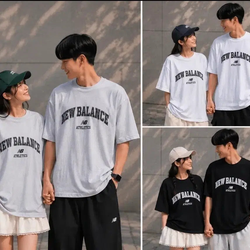 [BUNJANG] New Balance Arch Logo Short Sleeve T-Shirt / 뉴발란스 아치로고 반팔티 화이트/회색/블랙