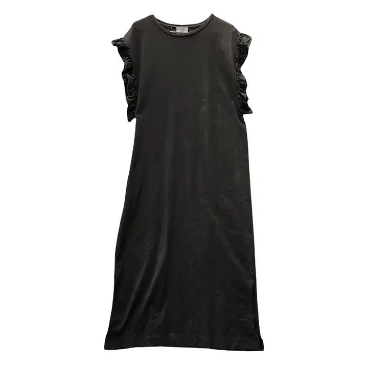 [BUNJANG] BEAMS Heart Frill Sleeve Dark Grey Dress L / BEAMS heart 빔즈하트 프릴소매 다크그레이 원피스 L