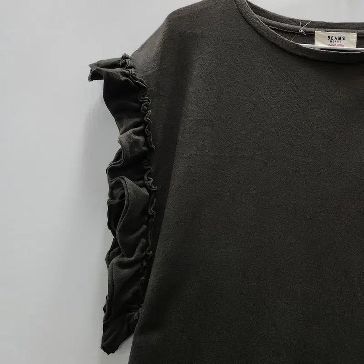 [BUNJANG] BEAMS Heart Frill Sleeve Dark Grey Dress L / BEAMS heart 빔즈하트 프릴소매 다크그레이 원피스 L