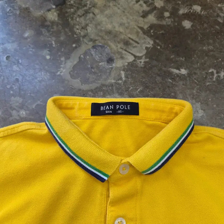 [BUNJANG] Beanpole Yellow Short-Sleeve Polo Shirt / 85) 빈폴 반팔 카라티 카라티셔츠 피케셔츠