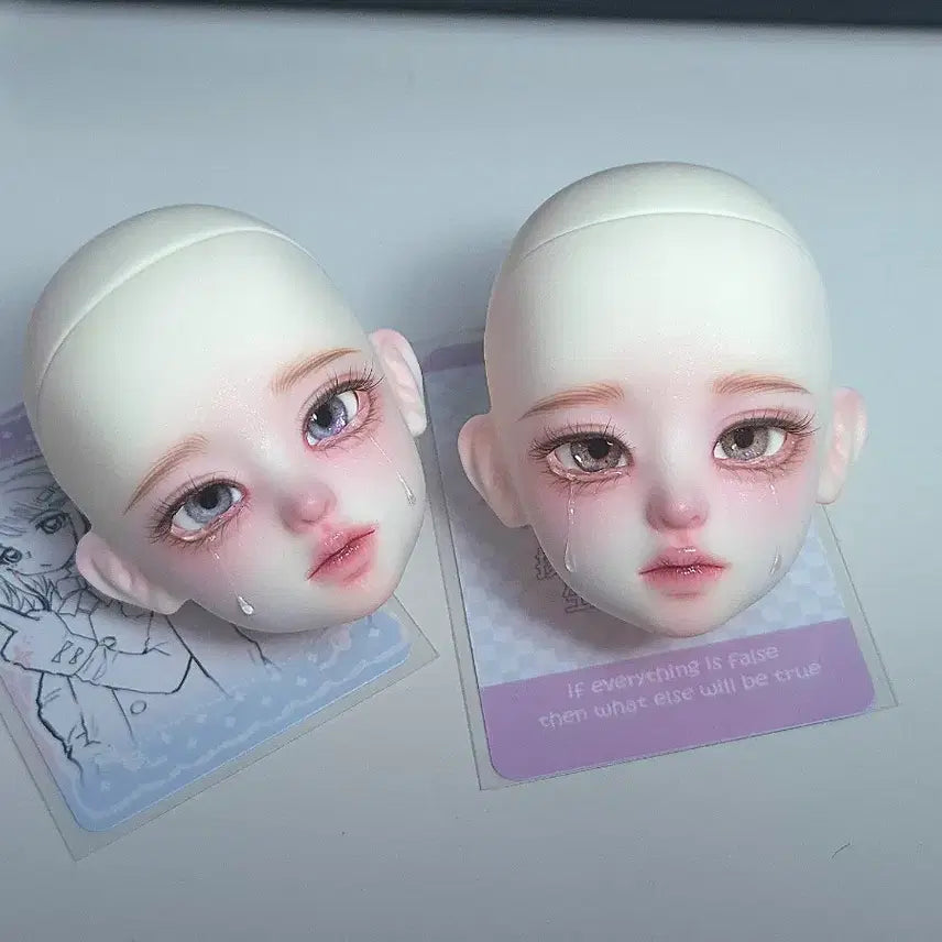 [BUNJANG] MSD Doll Head Tears Makeup Doll Head / MSD 눈물메이크업 구관 헤드 구체관절인형