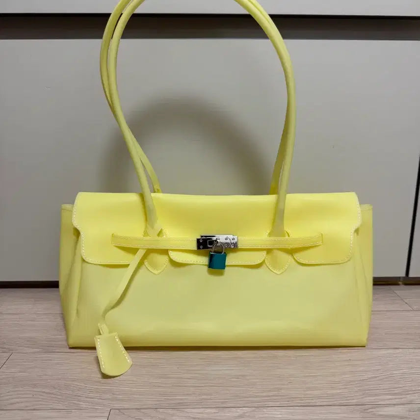 [BUNJANG] Kiki Jelly Birkin Bag Light Yellow / (당일)키키 젤리버킨백 라이트옐로우