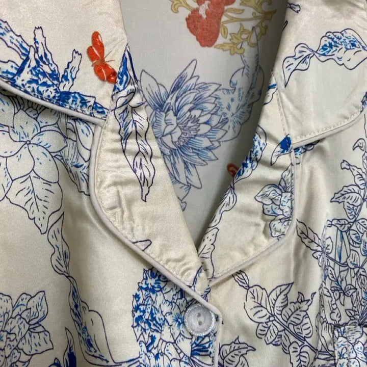 [BUNJANG] New with tags Silky Flower Pattern Pajama Set / [택없는 새상품 ] 화려한 실키한 잠옷 세트 파자마 홈웨어