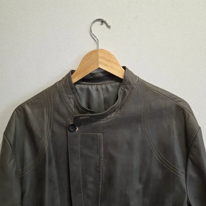 [BUNJANG] Wooyoungmi Solid Homme Leather Jacket / 우영미 솔리드옴므 가죽자켓 112-88-185