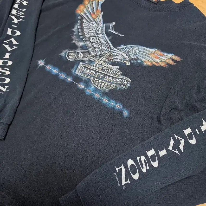 [BUNJANG] 90s Harley-Davidson Chrome Eagle T-Shirt / 90s 할리데이비슨 크롬이글