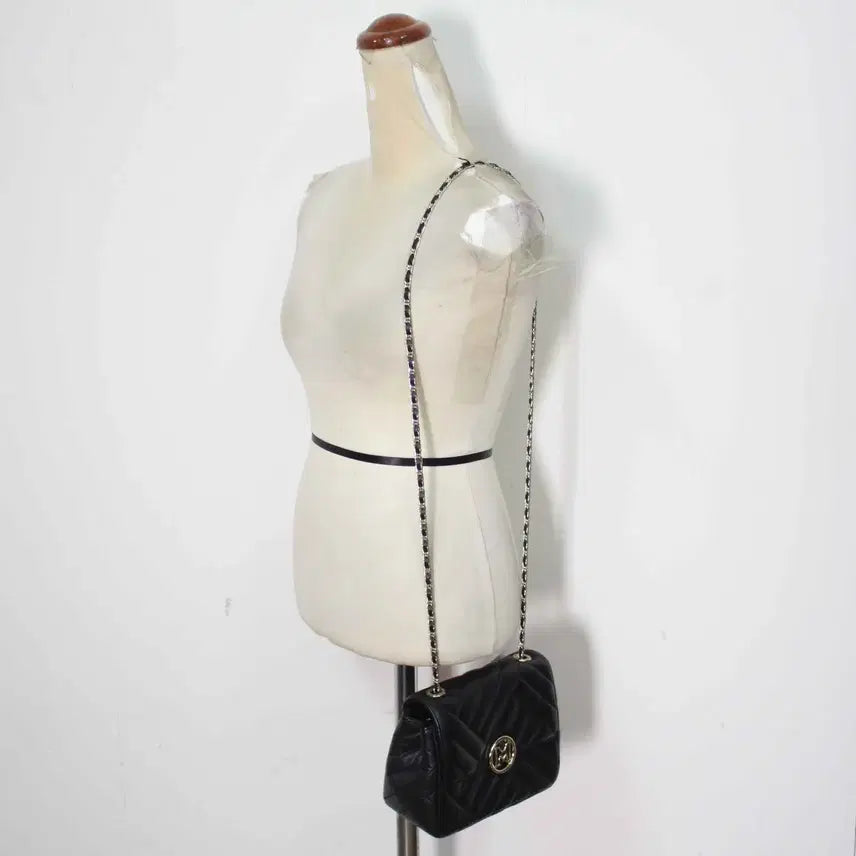 [BUNJANG] Metrocity Genuine Leather Chain Crossbody Bag / B-10702/메트로시티 정품 여성용 가죽 체인 크로스백