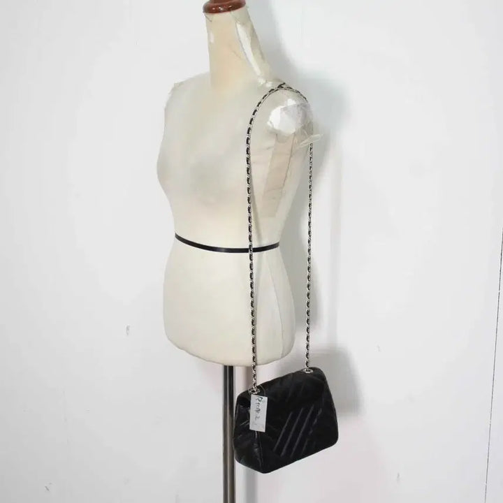 [BUNJANG] Metrocity Genuine Leather Chain Crossbody Bag / B-10702/메트로시티 정품 여성용 가죽 체인 크로스백