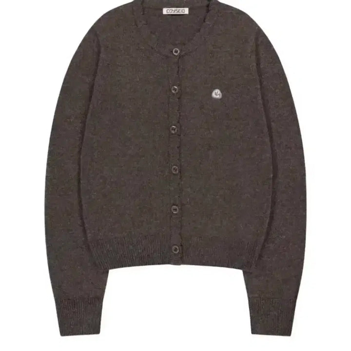 [BUNJANG] KOSEIO Flower Button Cardigan Brown / 코이세이오 플라워 버튼 가디건 브라운