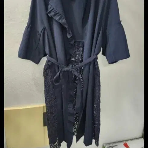 [BUNJANG] Ozscecon Summer Trench Coat Navy / 오즈세컨 여름 트렌치 코트