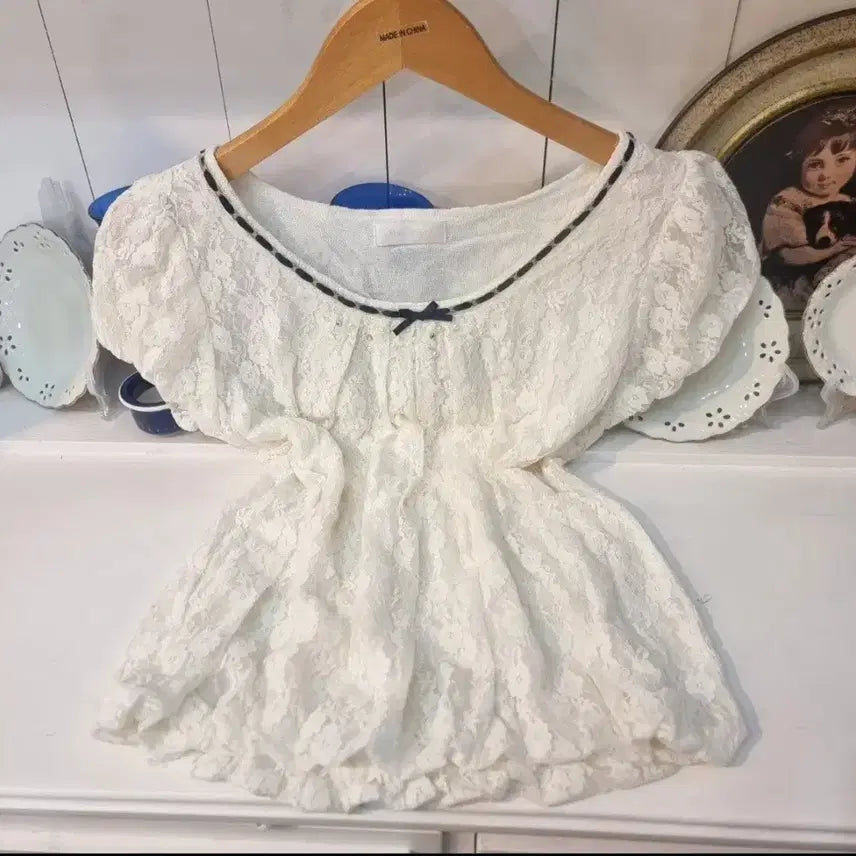 [BUNJANG] May Pretty Lace Blouse (M) / 레이스 블라우스