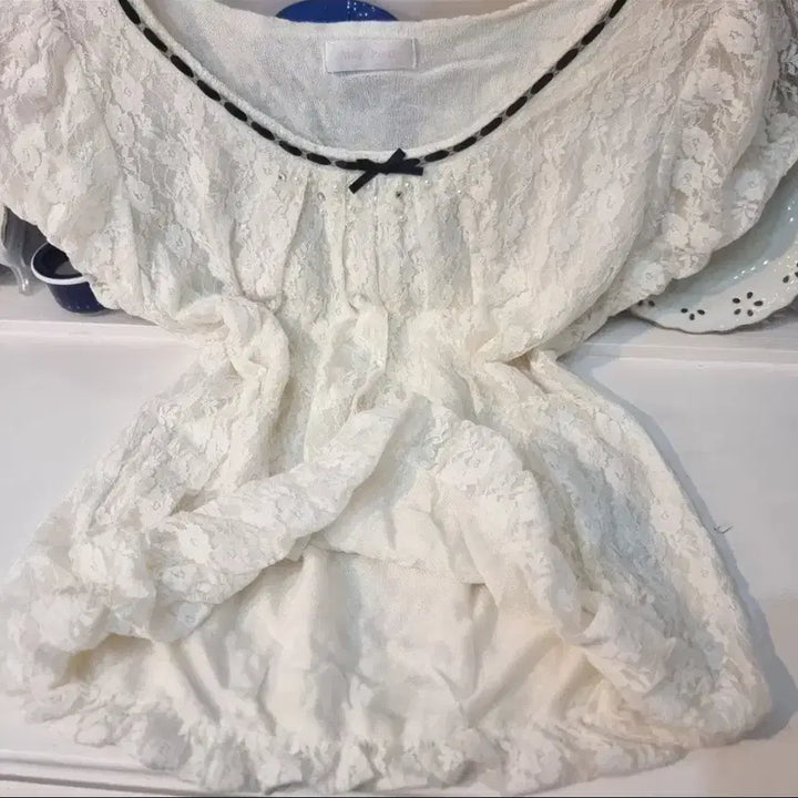 [BUNJANG] May Pretty Lace Blouse (M) / 레이스 블라우스