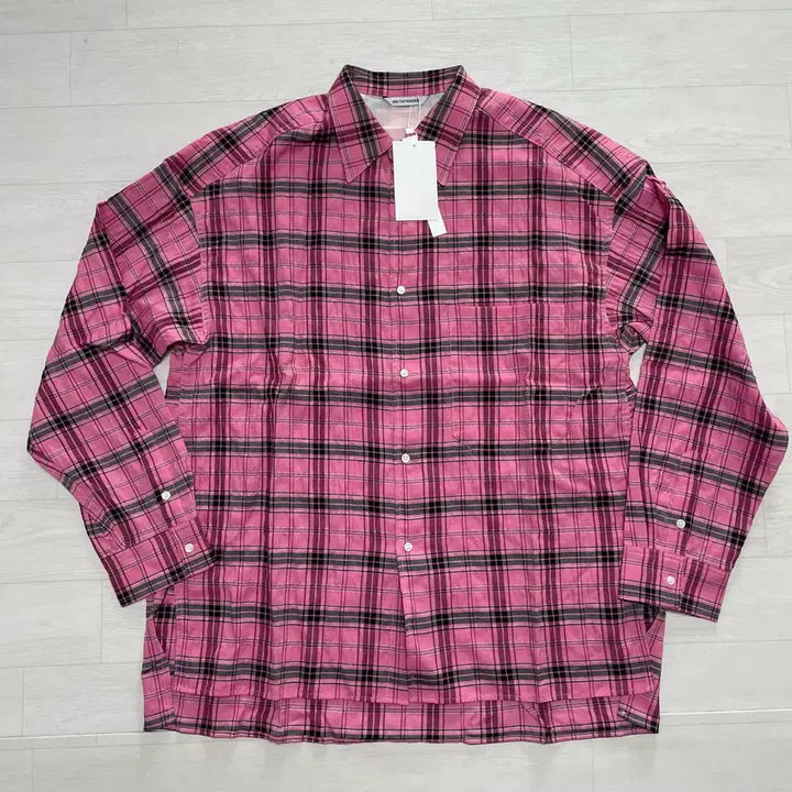 [BUNJANG] Meem The Wardrobe Mix Berry Check Shirt Pink Size 2 / 밈더워드로브 믹스베리 체크 셔츠_핑크 2사이즈