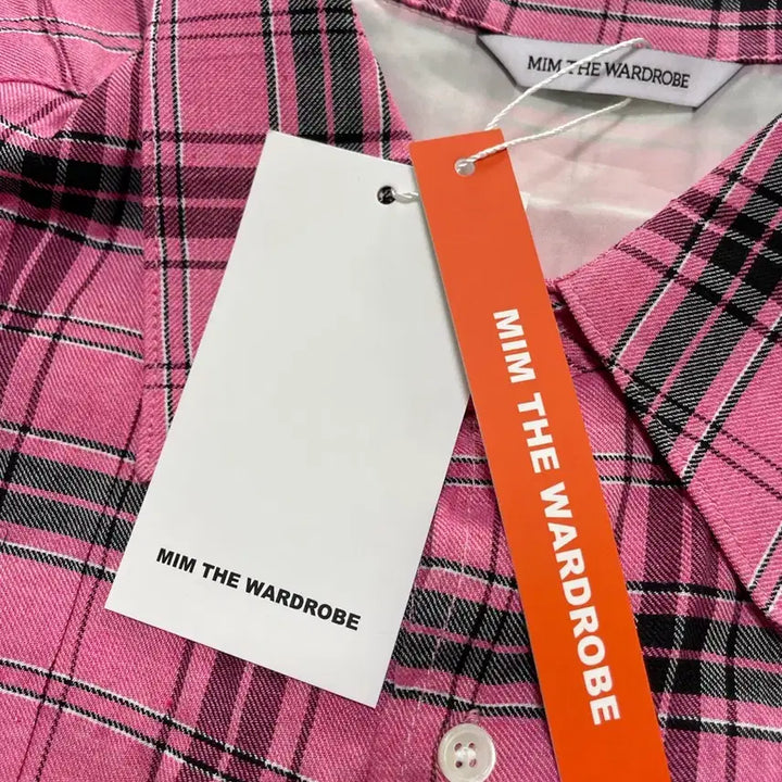 [BUNJANG] Meem The Wardrobe Mix Berry Check Shirt Pink Size 2 / 밈더워드로브 믹스베리 체크 셔츠_핑크 2사이즈