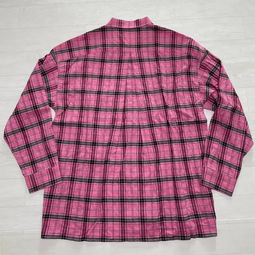 [BUNJANG] Meem The Wardrobe Mix Berry Check Shirt Pink Size 2 / 밈더워드로브 믹스베리 체크 셔츠_핑크 2사이즈