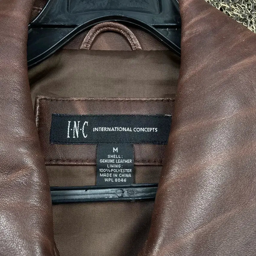 [BUNJANG] Vintage Brown Lambskin Leather Jacket / Vintage 빈티지 브라운 양가죽 레더 자켓