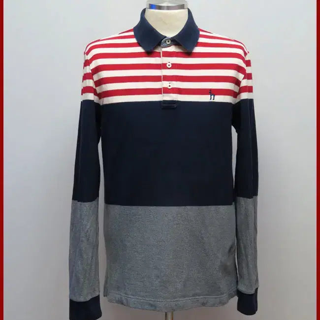 [BUNJANG] Hazzys Navy Collar T-Shirt Size 105 / 헤지스/곤색 카라티셔츠/105사이즈/따봉구제(D-7)