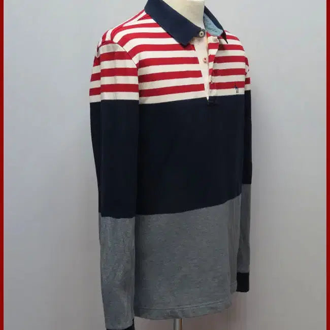 [BUNJANG] Hazzys Navy Collar T-Shirt Size 105 / 헤지스/곤색 카라티셔츠/105사이즈/따봉구제(D-7)