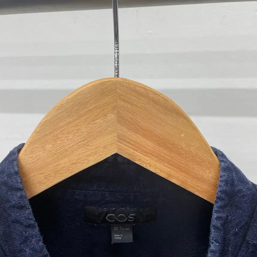 [BUNJANG] COS No Collar Denim Shirt / 100)COS 코스 노카라 데님 서커 6부 셔츠
