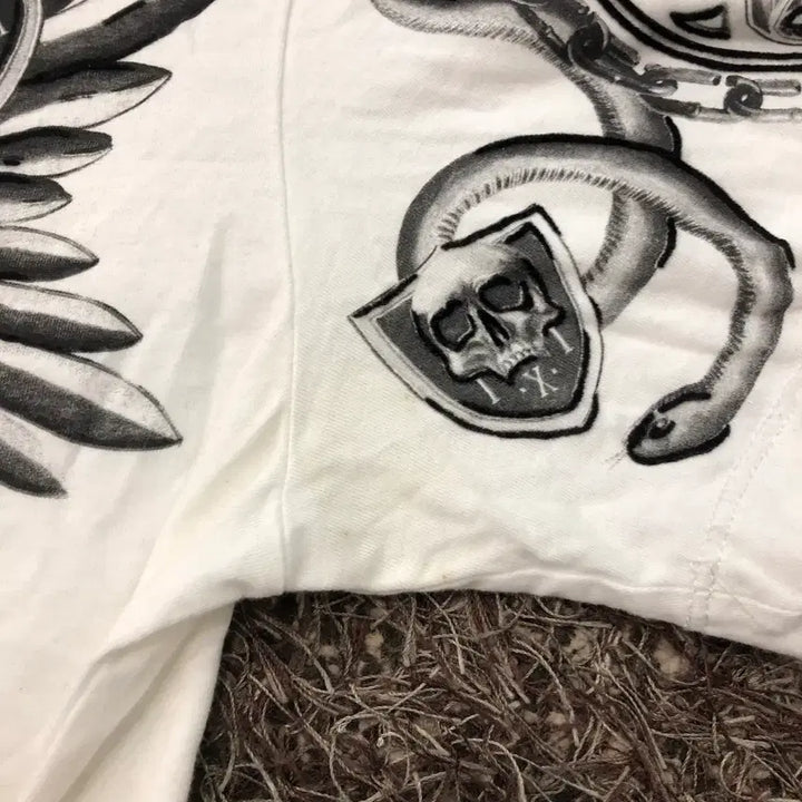 [BUNJANG] Zara Skull Print Short Sleeve T-Shirt / L 자라 스컬 프린팅 반팔 티셔츠