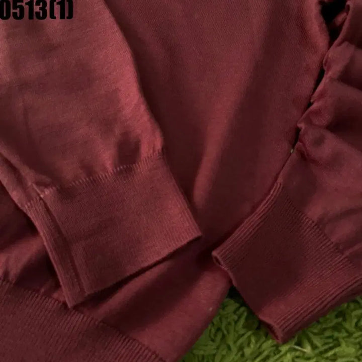 [BUNJANG] Celine V-Neck Knit Burgundy L / 셀린느 V넥 니트 버건디 L