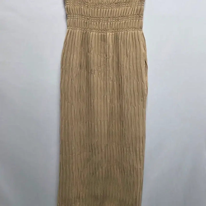 [BUNJANG] RECTO Beige High-Waist Long Skirt / 렉토 RECTO 베이지 밴딩 하이웨스트 롱 스커트