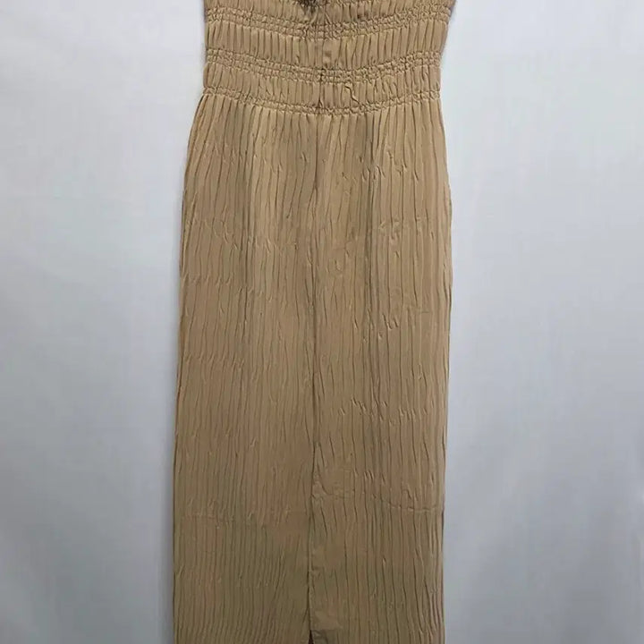 [BUNJANG] RECTO Beige High-Waist Long Skirt / 렉토 RECTO 베이지 밴딩 하이웨스트 롱 스커트