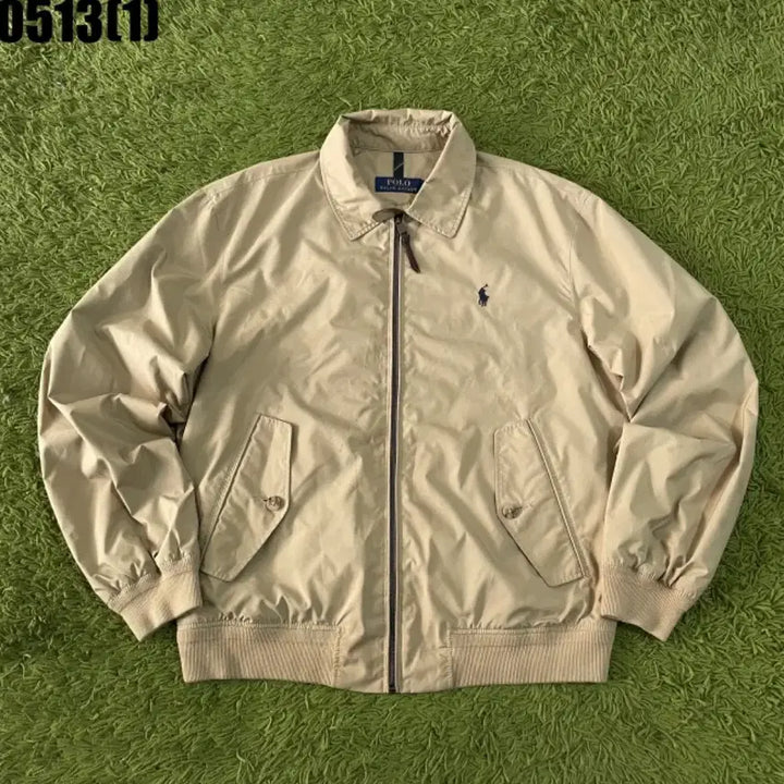 [BUNJANG] Polo Ralph Lauren Beige Cotton Zip-Up Jacket M / 폴로 랄프로렌 베이지색 면 집업 자켓 M