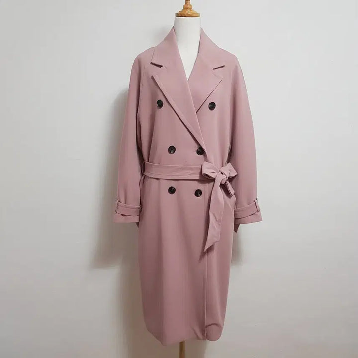 [BUNJANG] STITCHSNAP Pink Trench Coat Free Size / 5061/STITCHSNAP 여 free사이즈 핑크트렌치코트/내옷방