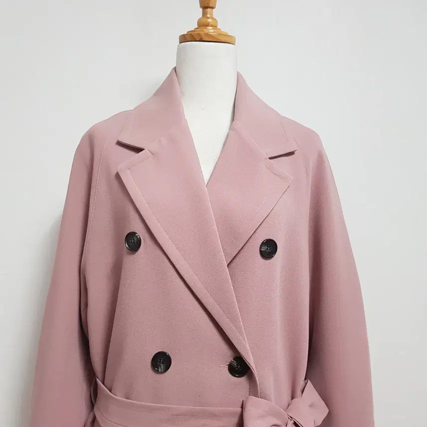 [BUNJANG] STITCHSNAP Pink Trench Coat Free Size / 5061/STITCHSNAP 여 free사이즈 핑크트렌치코트/내옷방