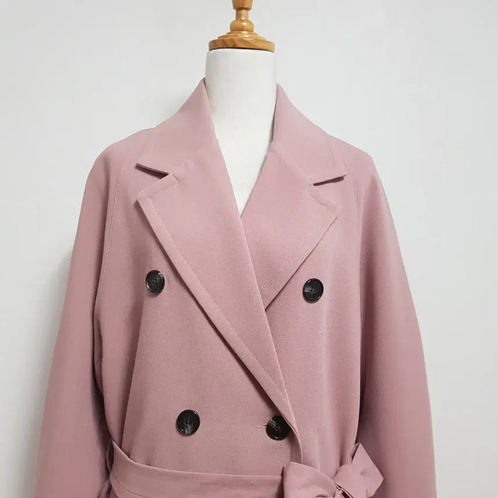 [BUNJANG] STITCHSNAP Pink Trench Coat Free Size / 5061/STITCHSNAP 여 free사이즈 핑크트렌치코트/내옷방